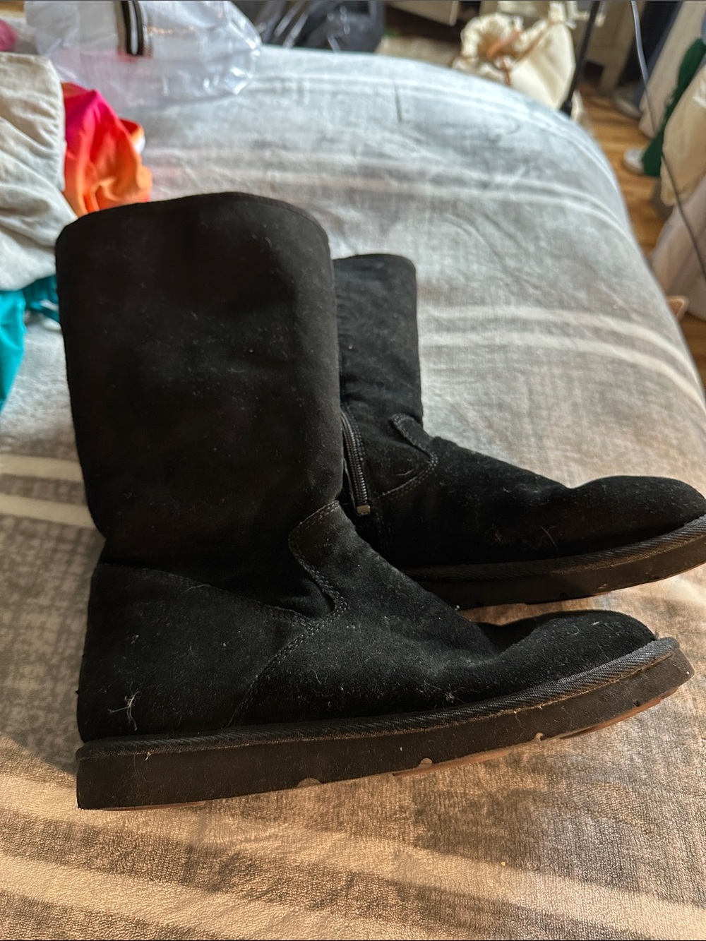 UGG Classic Mid-Calf Black Suede Winter Boots